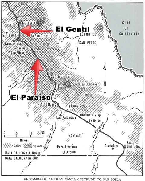 Cuestas between Santa Gertrudis and San Borja