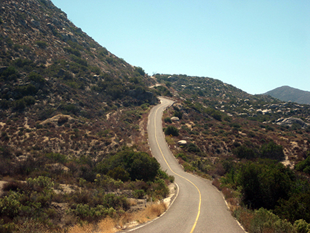 San Pedro Martir winding road